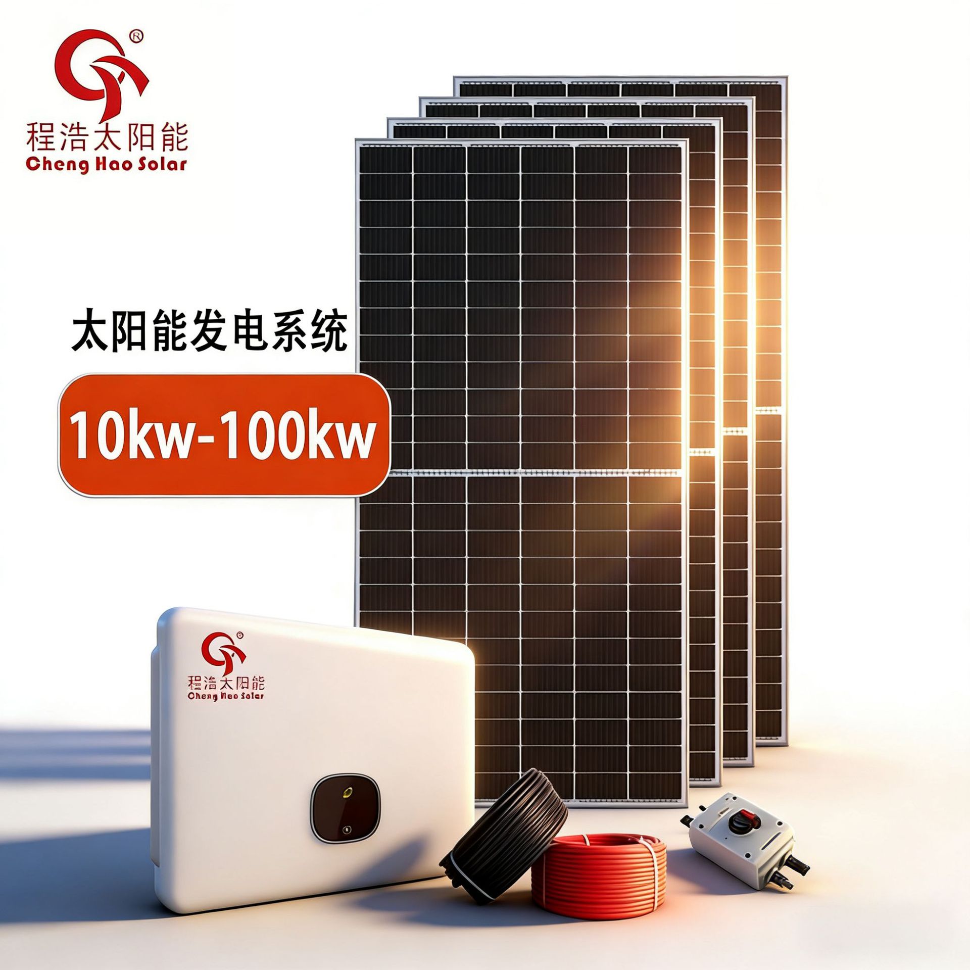 甘肃兰州 定西工厂20kw太阳能光伏发电屋顶 分布式光伏电站 厂区