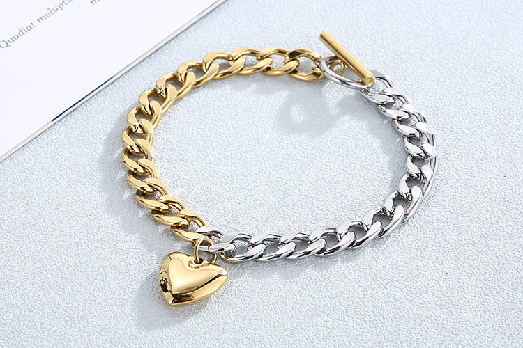 wholesale Europe and America OT buckle heart pendant stainless steel suit wholesale
