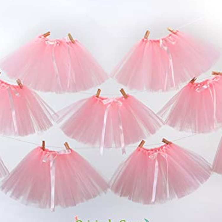 Comercio electrónico transfronterizo fiesta de bebé rosa minifalda pequeña pastel falda mesa y silla falda pequeña princesa falda tutú