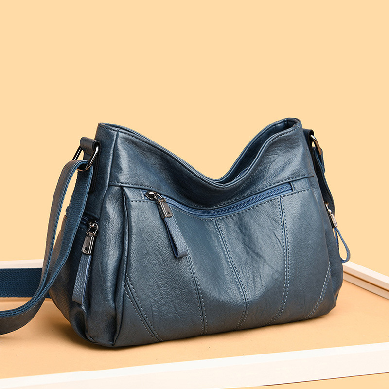 여성용 가방 크로스 보더 뉴 스타일 워싱 부드러운 가죽 숄더백 만능 다기능 백팩 대용량 휴대용 크로스바디 백