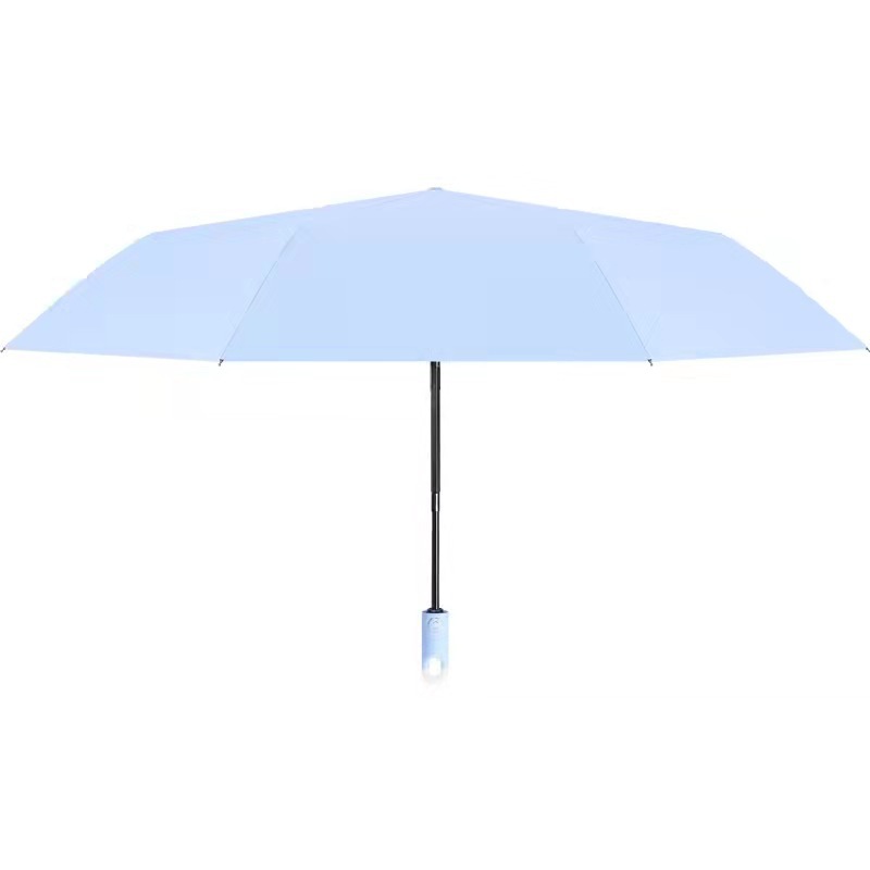 Llavero creativo paraguas pegamento negro paraguas plegable tríptico automático color sólido protección UV paraguas de sol paraguas de bloqueo