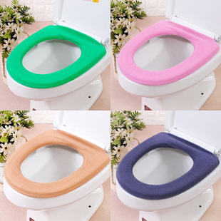 Household Four Seasons universal toilet mat solid color thin summer toilet cover soft breathable washable toilet seat cover