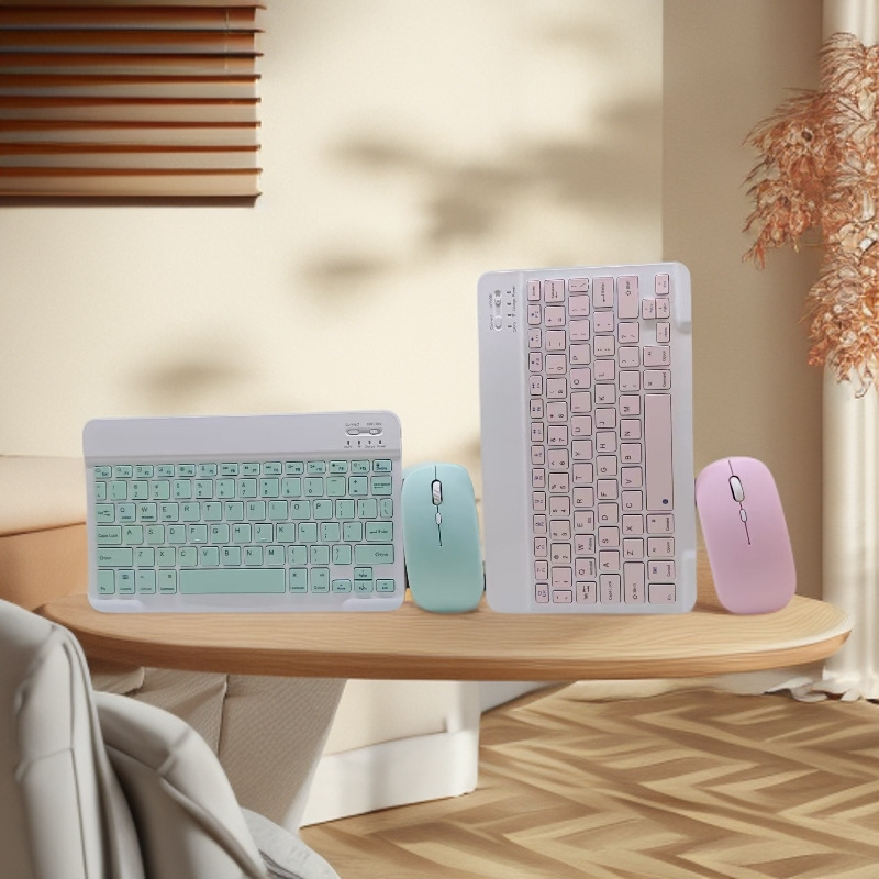 Colorful Magic Keyboard Bluetooth Wireless Keyboard and Mouse Set External Ios Hongmeng Android Phone Tablet