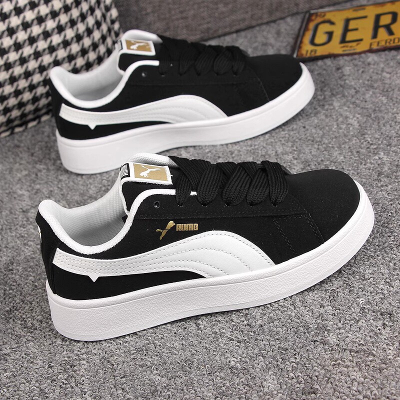 Couple with tide shoes 2024 spring and autumn explosions bread shoes ins niche college style casual board shoes a generation of hair