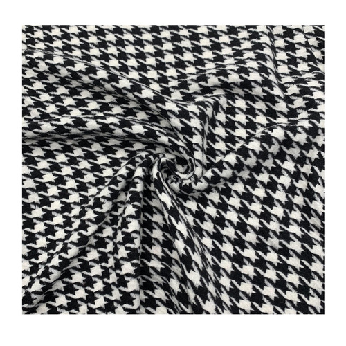 Coarse-woven tweed herringbone fabric, autumn/winter thick polyester-cotton brushed dress, suit jacket, coat—herringbone pattern.