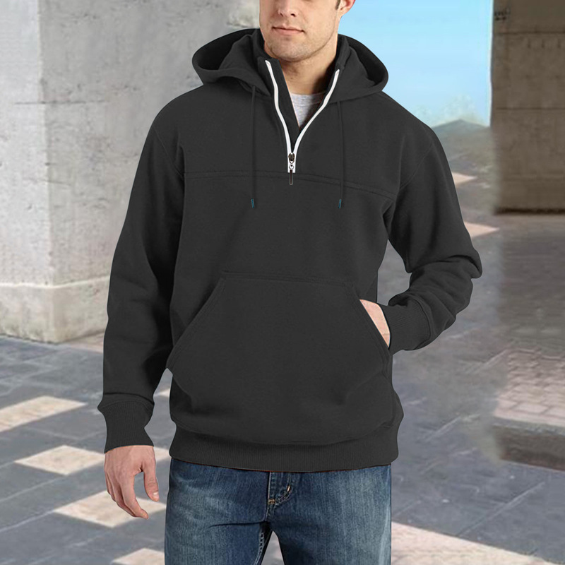 2024 Spring New Men's Loose-Fitting Zip-Up Sweatshirt with Printed Design and Rabbit Hair Blend 2024 Spring New Men's Loose-Fitting Zip-Up Sweatshirt with Printed Design and Rabbit Hair Blend
