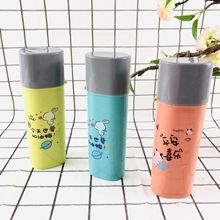 2元批发  扁牙具盒 塑料牙刷杯  牙刷桶  学生牙具盒两元二元超市