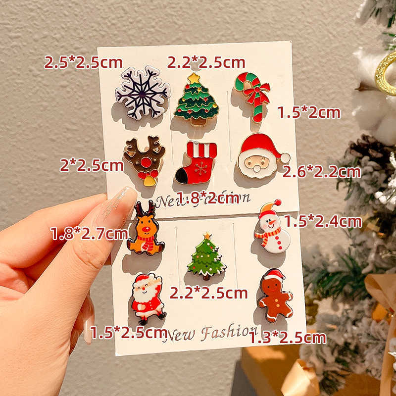 Broches de dibujos animados de Navidad adorable Papá Noel pequeño regalo pin accesorios insignia insignia ropa accesorios decoración