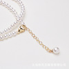 Fashionable universal retro necklace from pearl, small chain for key bag , light luxury style, French retro style