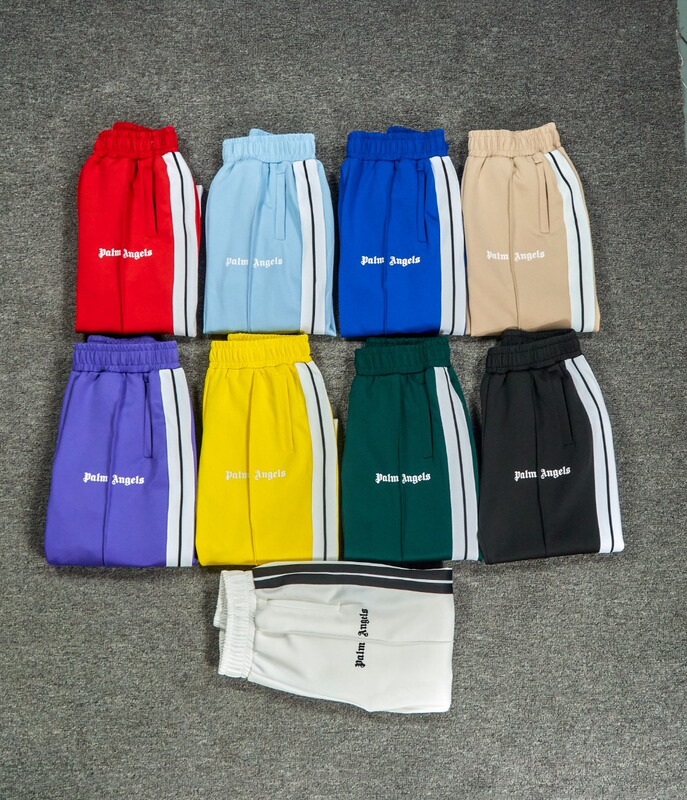 Correct version palm Angel hot summer in stock striped ribbon sports trousers Correct version palm Angel hot summer in stock striped ribbon sports trousers