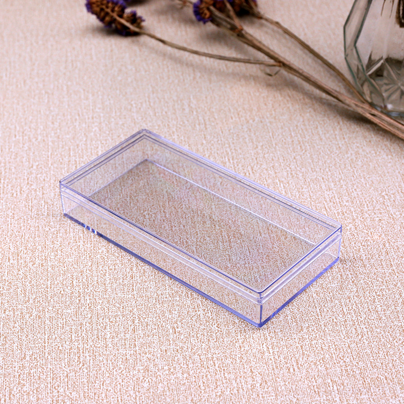 塑料包装盒透明盖热卖长方形翻盖透明PS盒小配件收纳盒批发