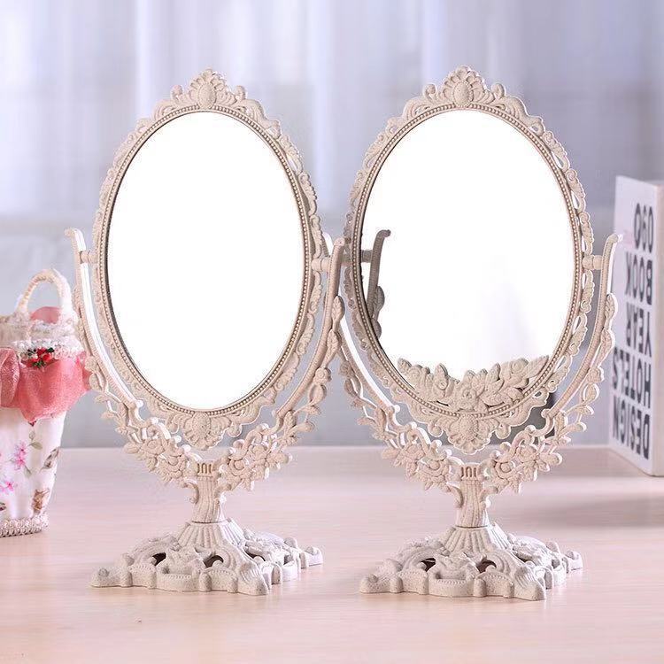 retro table double-sided mirror