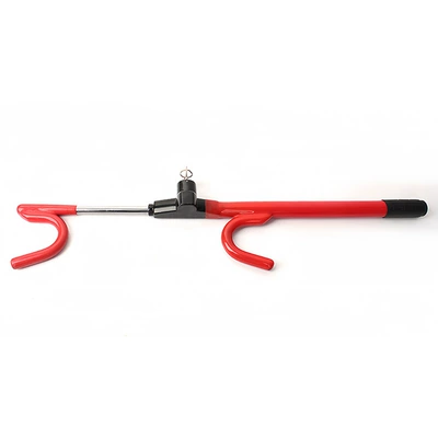 New Universal car safety lock car steering wheel lock retractable anti-theft lock adjustable harpoon lock (Car lock) - red