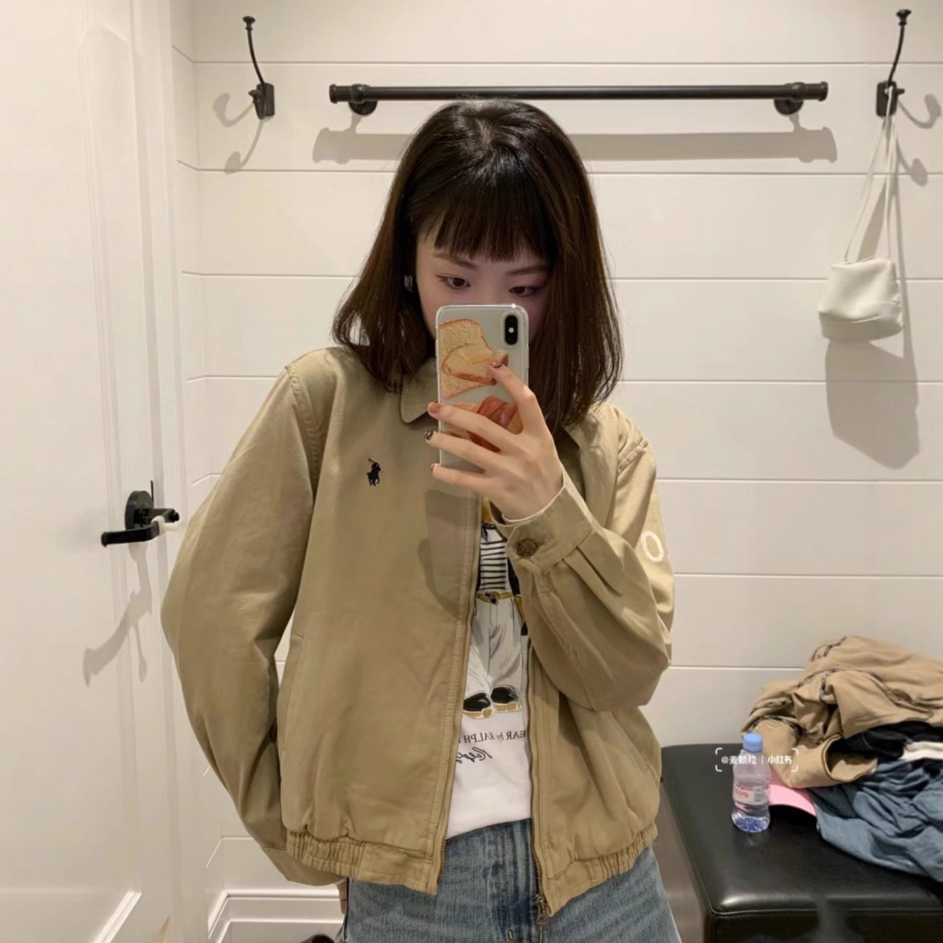 In stock RL Ralph Pony Logo Embroidered Classic Old Money Style Long-Sleeved Jacket with Polo Collar, available for dropshipping.