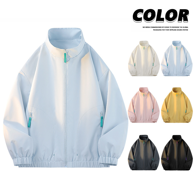 Outdoor jacket, Hong Kong style coat, men's top, couple's jacket, spring and autumn high-end trendy brand versatile turn-down collar jacket