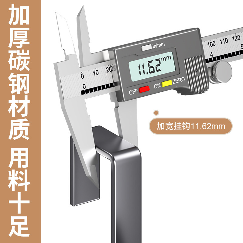竖排门后挂衣钩碳钢挂钩免打孔墙上挂衣架壁挂强力无痕卧室收纳|undefined