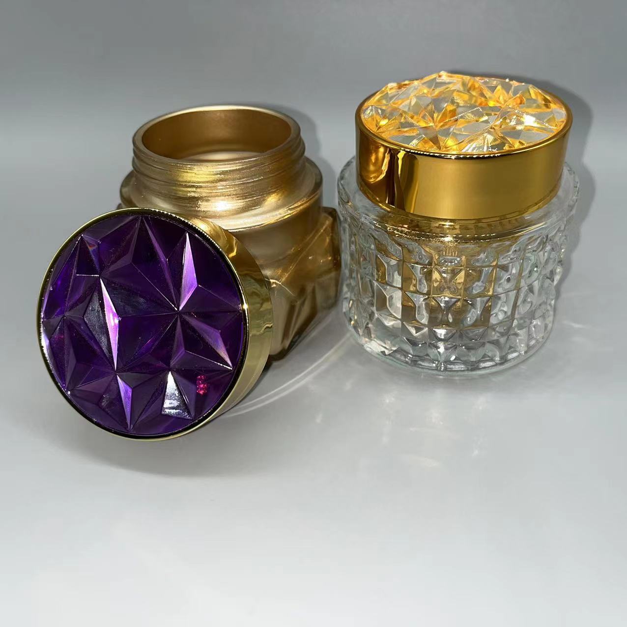 Nuevo Diamante de yeso crema facial botella Señora crema 50g sub-botella 100g máscara facial tarro portátil de viaje Cuidado DE LA PIEL Material de embalaje