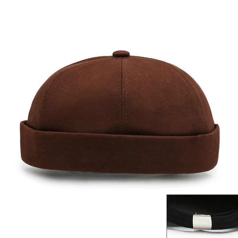 Landlord hat cotton beanie, solid spring–autumn brimless cap, one size adjustable 56–58 cm