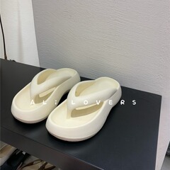 EVA超柔軟踩屎感人字拖學院風防滑防臭內外穿踩屎感拖鞋女學生ins