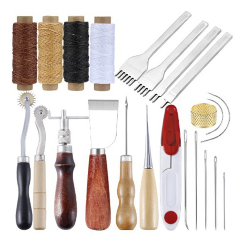 diy leather tool set hand sewing leather tool set handmade leather leather goods leather craft awl
