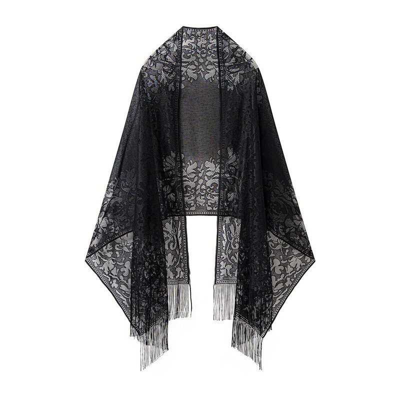 Lace Hollow-Out Cardigan, Large Shawl, Sun Protection Shawl, Chinese-Style Cheongsam Shawl, Travel and Vacation Beach Bikini Cover-Up Lace Hollow-Out Cardigan, Large Shawl, Sun Protection Shawl, Chinese-Style Cheongsam Shawl, Travel and Vacation Beach Bikini Cover-Up