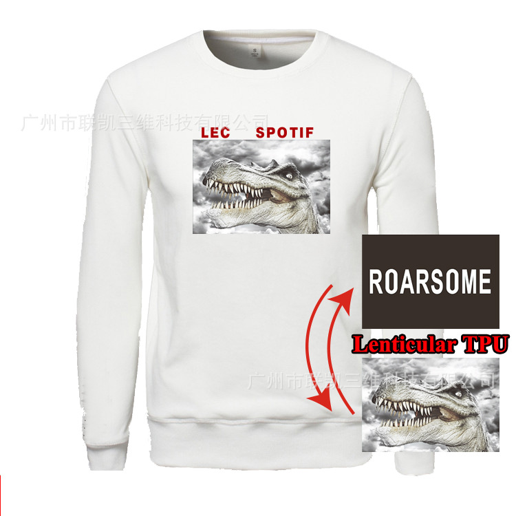 3D立体变图 TPU软胶印刷 可洗水车缝在衣服上3D光栅变幻变图片材