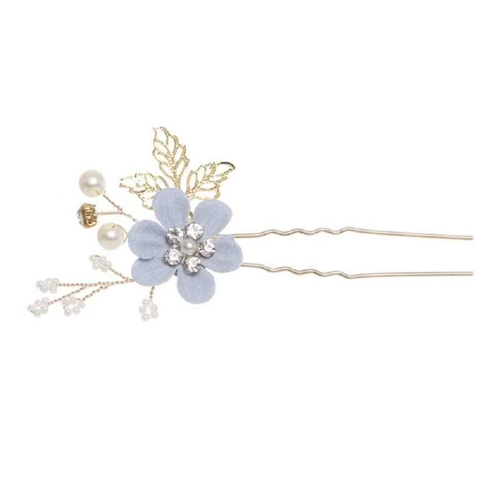 White flower u-shaped hairpin