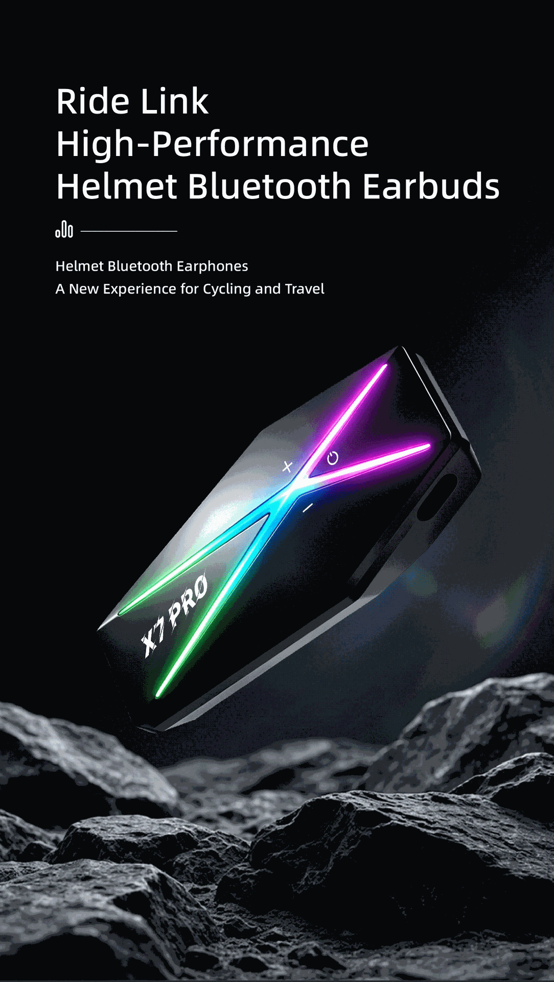 Cross-border motorcycle helmet Bluetooth headset, waterproof, noise-canceling, for group communication and intercom while riding