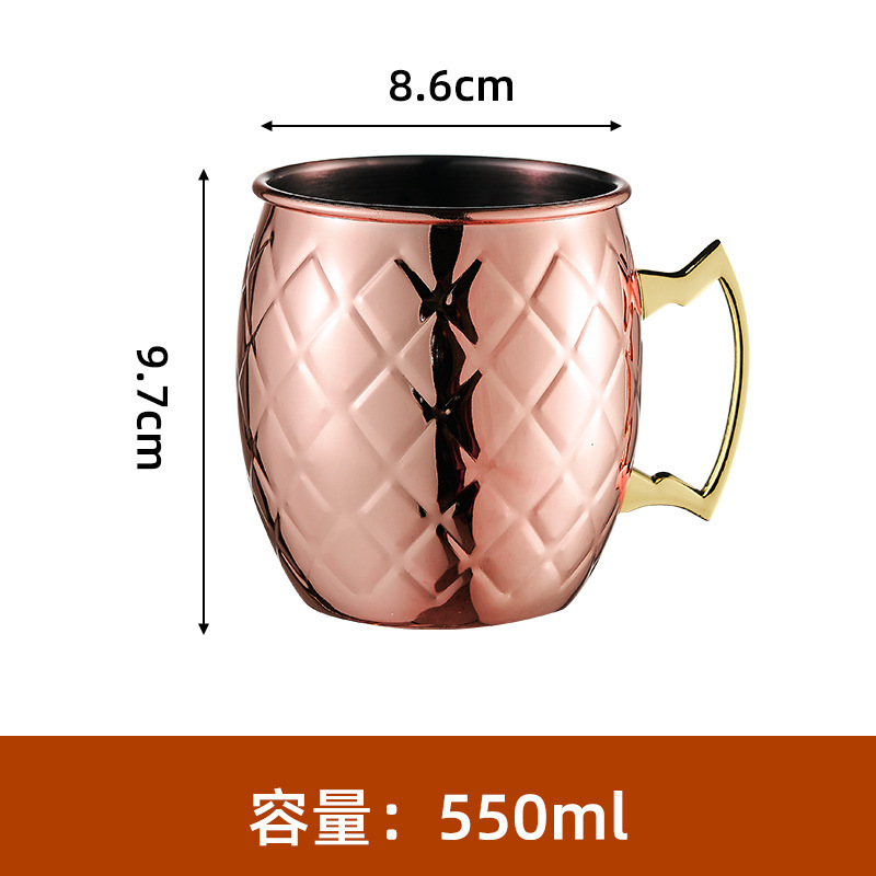 ラバ杯バー304ステンレス金属マークモスクワハンマー点杯ジュリプ銅鶏尾杯クロスボーダー|undefined