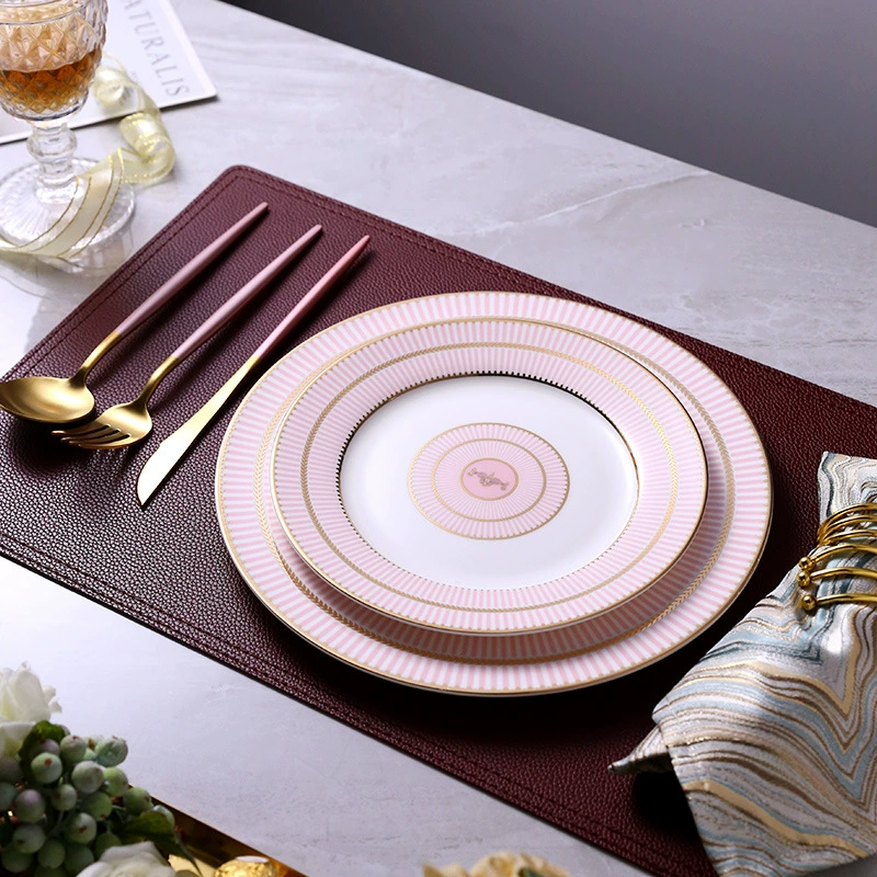 Villa, dinner plate, tableware, set, European style, light luxury style