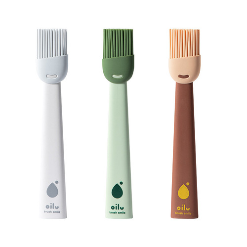 Zhenghui three-color oil brush household oil brush kitchen pancake edible baking small brush pancake silicone barbecue oil brush