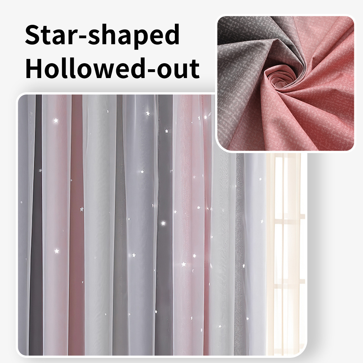 Inventario al por mayor Morandi rayas de gradiente transfronterizas de doble capa en una sola sombra cortina de acoplamiento de aluminio fuente de productos terminados fabricante