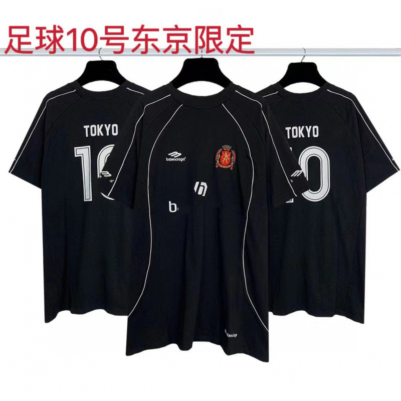 高品質クロスボーダーアメリカンスタイル25ss夏新作No.10ユニフォームレタールーズ半袖Tシャツ卸売|undefined