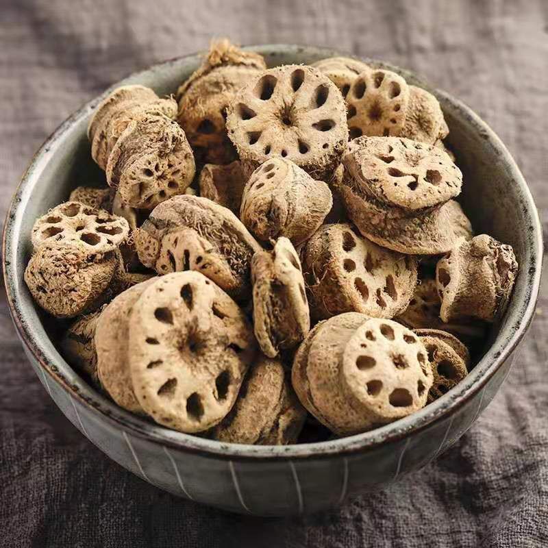 Dried Lotus Node Slices Ou Jie 500g Nelumbo nucifera Rhizome Nodes Traditional Herbal Decoction Pieces specifications