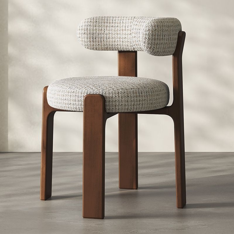 Silla de respaldo de madera moderna de lujo ligera silla de diseño de tela silla de comedor de hotel