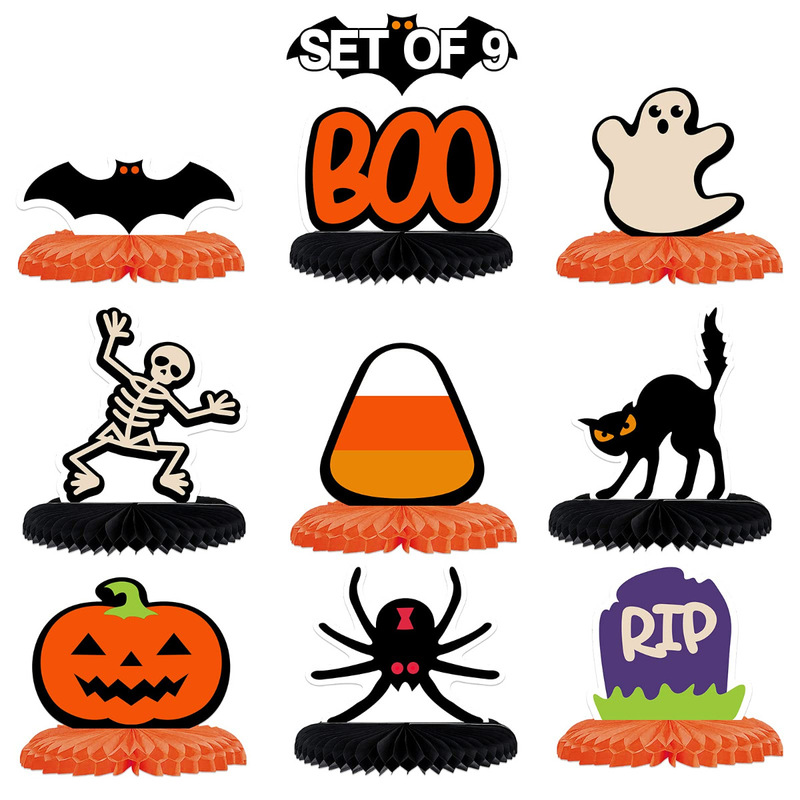 Halloween Cross-Border Ghost Decorations Party Honeycomb Decorations Honeycomb Ornaments Tabletop Arrangement Props Honeycombs
