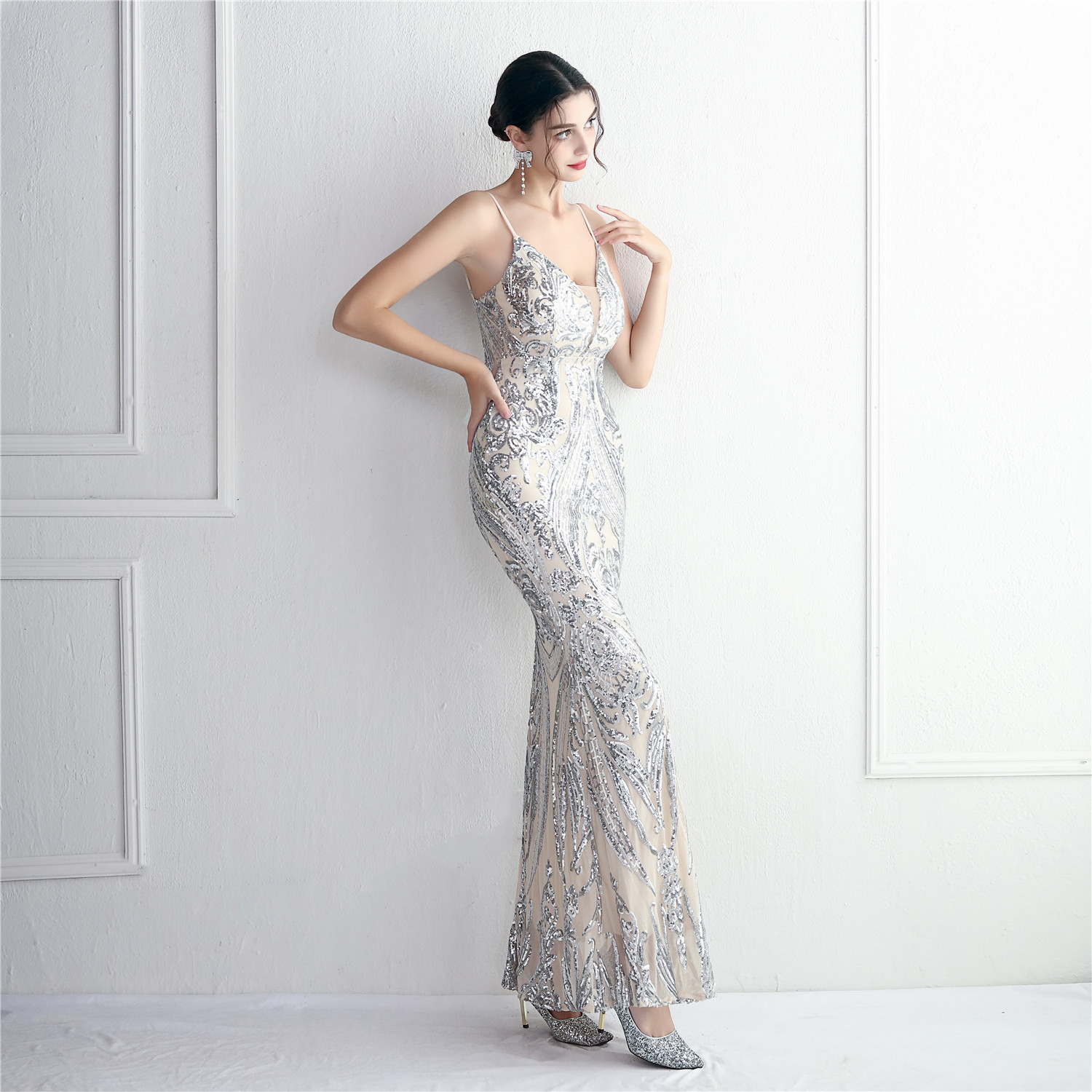 D9355 1620K VÁY ĐẦM LIỀN THÂN DỰ TIỆC NỮ YIEOUBA DÁNG ÔM BODY GỢI CẢM SEXY HỌA TIẾT HOA THỜI TRANG NỮ G05 SẢN PHẨM MỚI