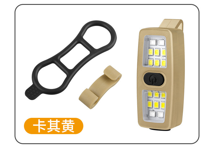 多功能自行车尾灯便携式户外LED夹子灯USB红蓝闪肩灯信号灯帽夹灯|undefined