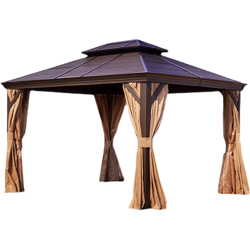 Al Aire Libre Pavilion sombrilla techo galvanizado Villa patio jardín terraza punto escénico ocio toldo actividad de ocio cobertizo