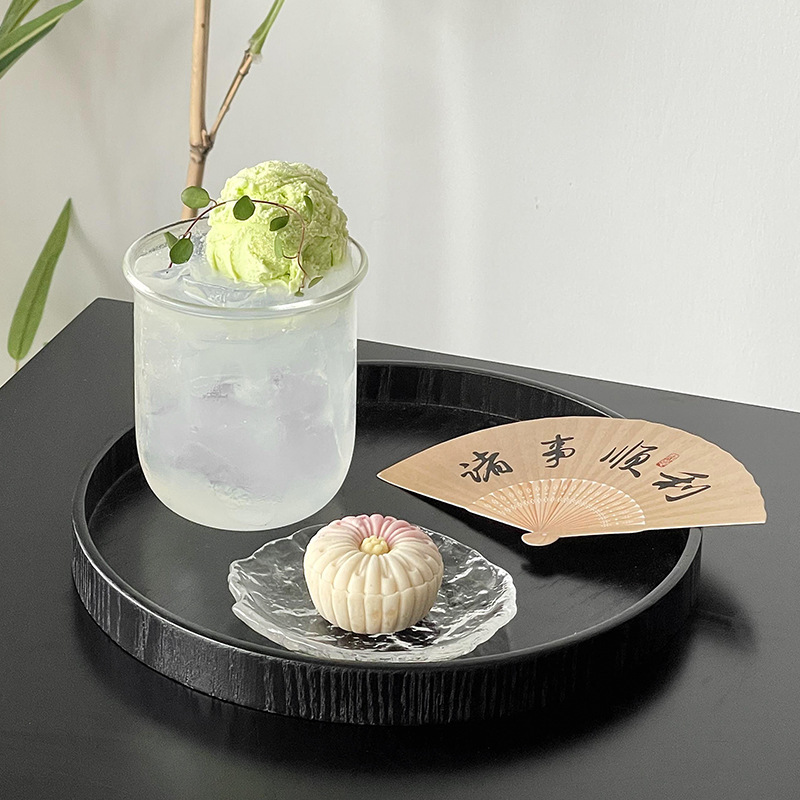 Taza redonda simple, taza de vidrio transparente resistente al calor, taza de bebida medieval, taza de agua de burbujas, taza de café