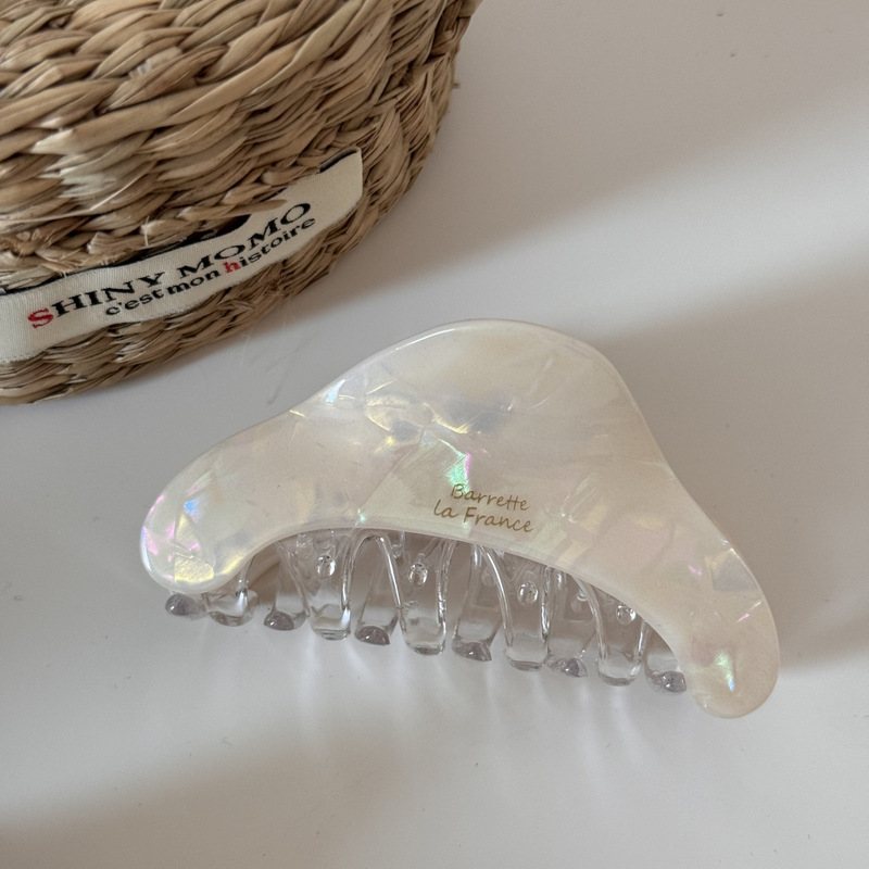 幻彩醋酸高级感发夹三角大号盘发鲨鱼夹简约后脑勺发量多抓夹头饰|undefined