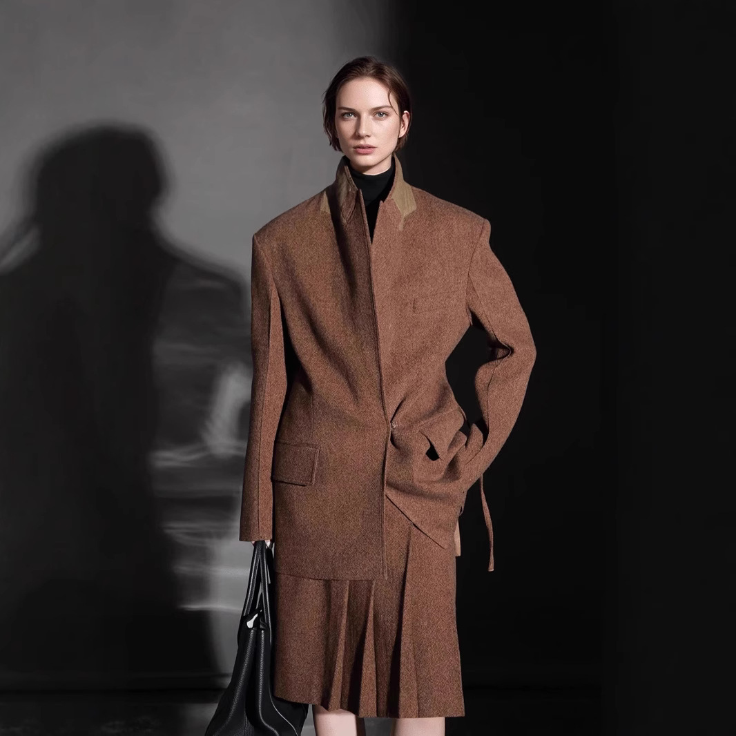 Vintage Feelings Suit Niche Wool Jacket Suit Top Commuter All-match New Style Jacket Women's Spring New