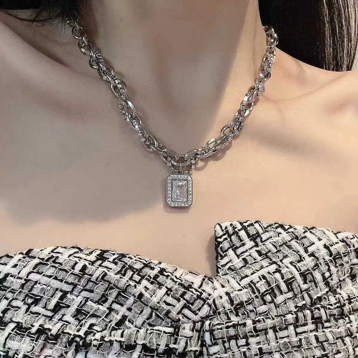 Подвеска, свитер, универсальная цепь для ключа bag в стиле хип-хоп, свитшот, аксессуар, с камнем, стиль высокого качества, для любимого