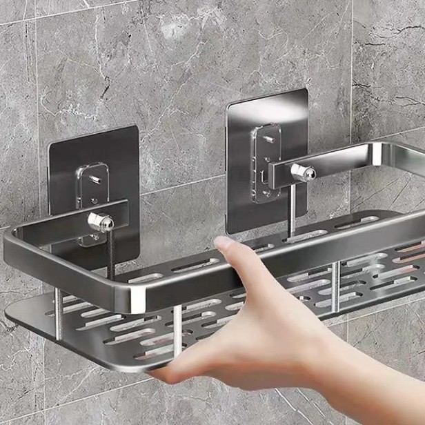 Estante de almacenamiento de baño ventosa inodoro lavabo pared colgante cocina baño almacenamiento Punch-libre