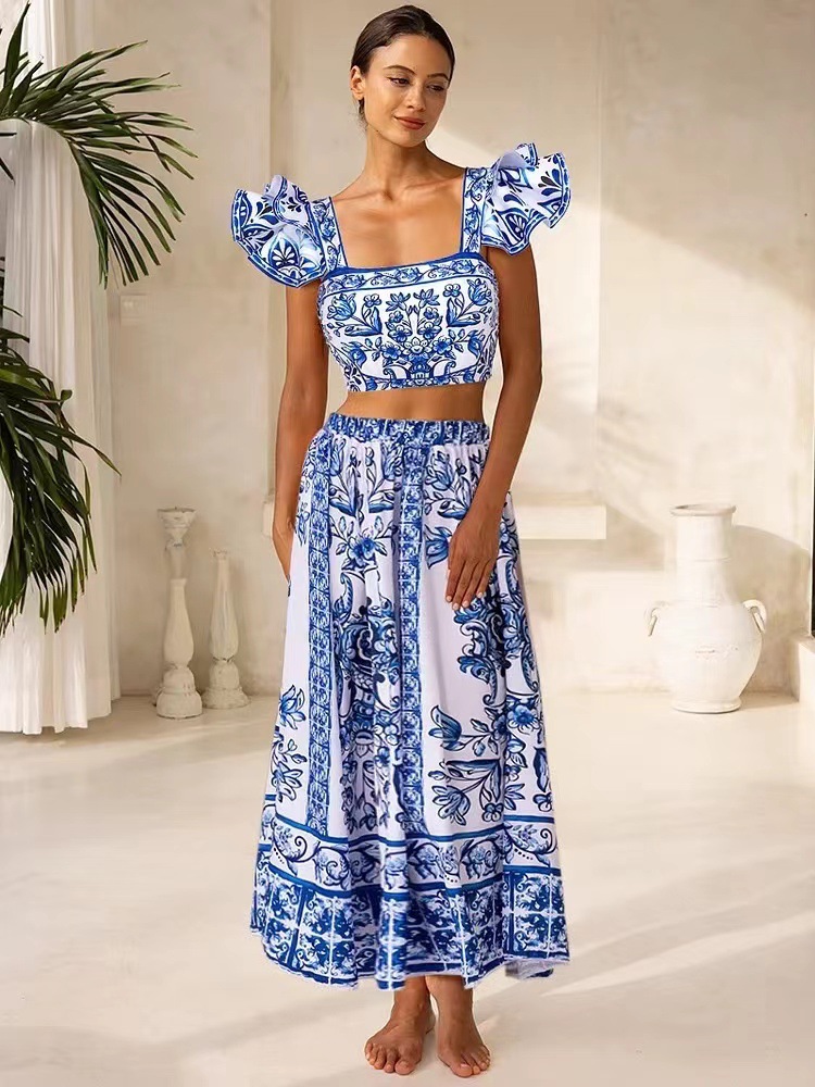 Women's Gender Elegant, Sexy Style Women's Elegant Sexy Printing 3 Pieces Set Bikinis Swimwear