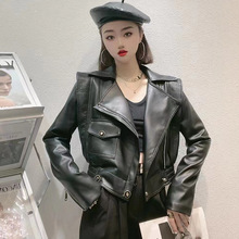 短款黑色机车皮衣外套女春秋2023年新款韩版宽松高端帅气酷夹克潮