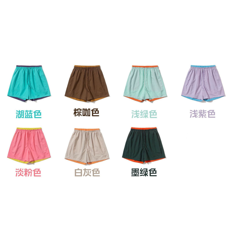 Japanese-Style Outdoor Dopamine Color Scheme Quick-Dry Breathable Unisex Cycling Summer Hiking Beach Shorts 12332