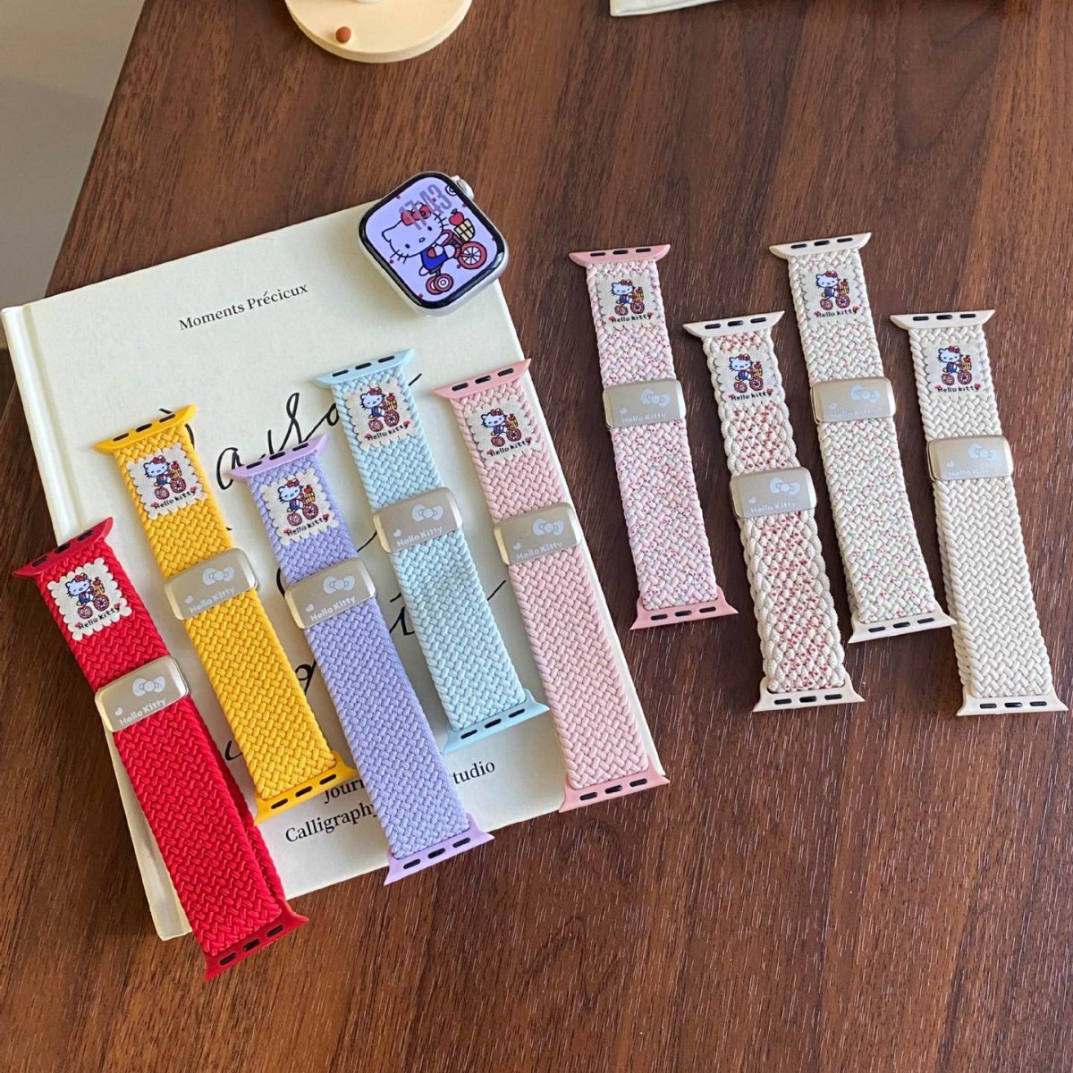 Cartoon Cat Cycling Watch Strap Suitable for Apple Iwatch23456789S10 Watch Wrist Strap Apple Watch Strap