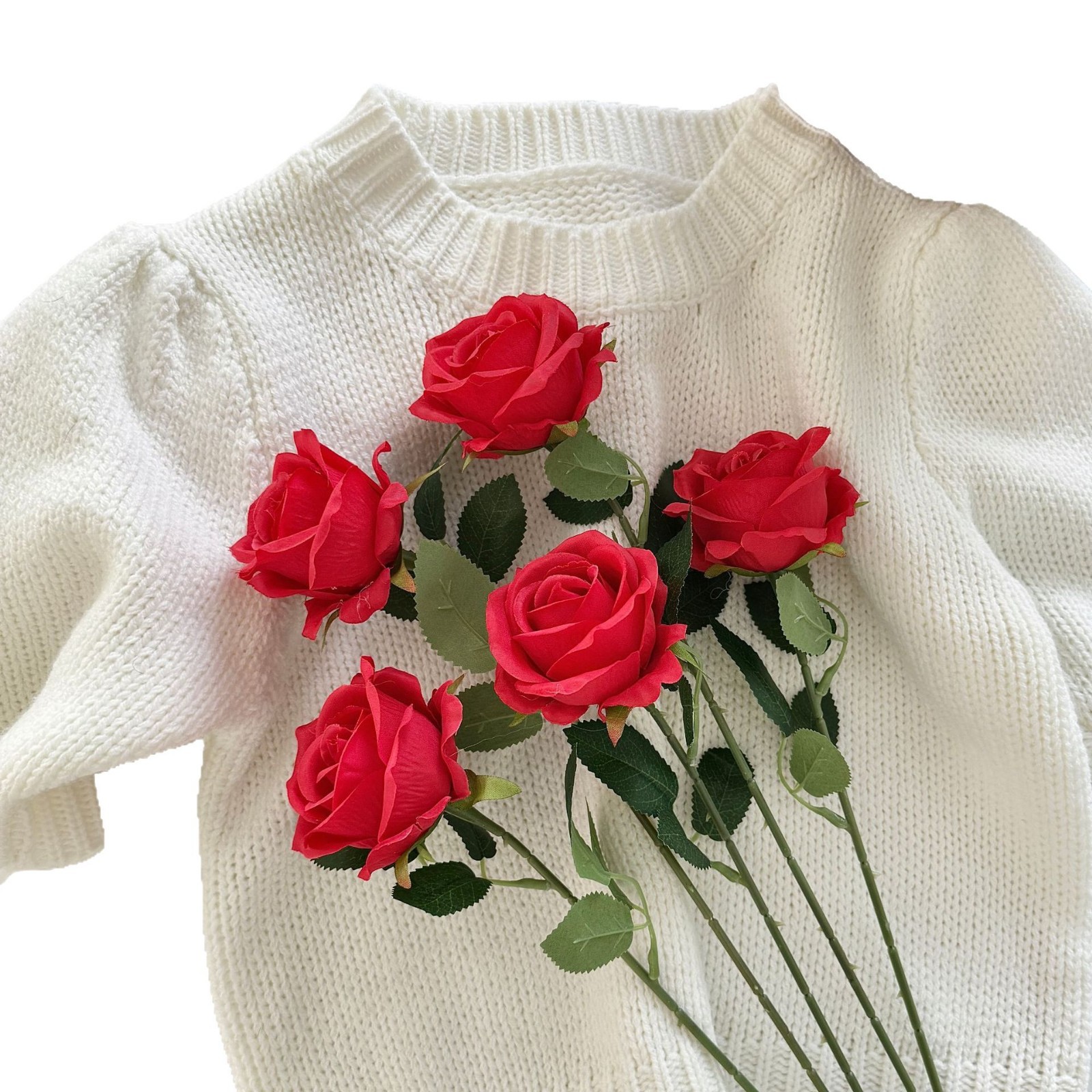 Flor de rosa de simulación individual Día de San Valentín decoración de boda en casa pared de flores flor artificial flor falsa fábrica de flores artificiales al por mayor