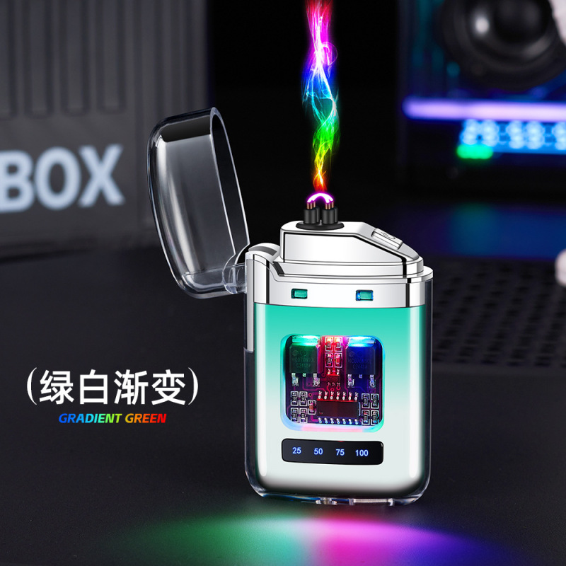 透明防水アークパルス点火装置防風 USB 充電式ライター男性のパーソナライズされたギフト卸売|undefined